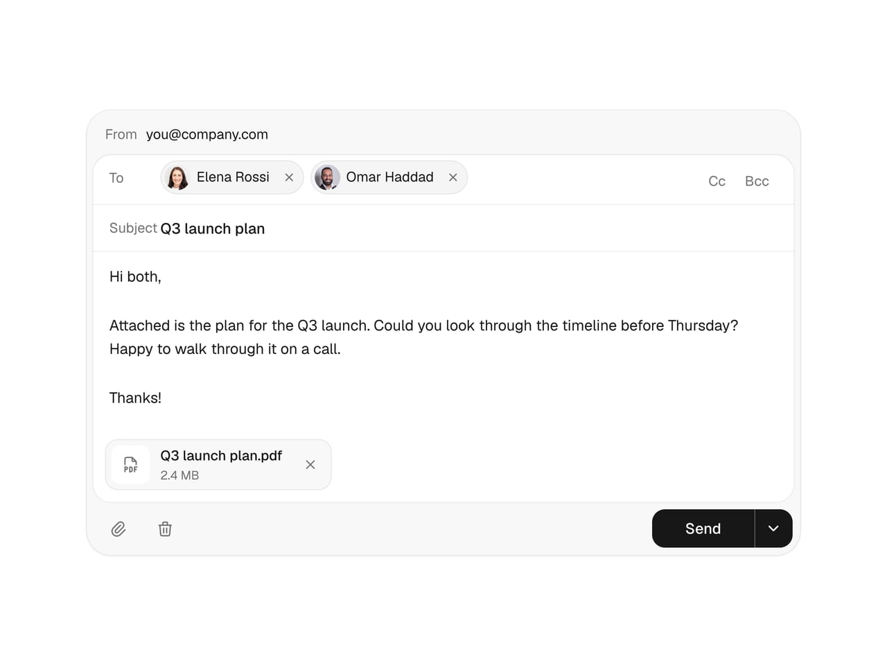 Email Composer: React component · uibrik