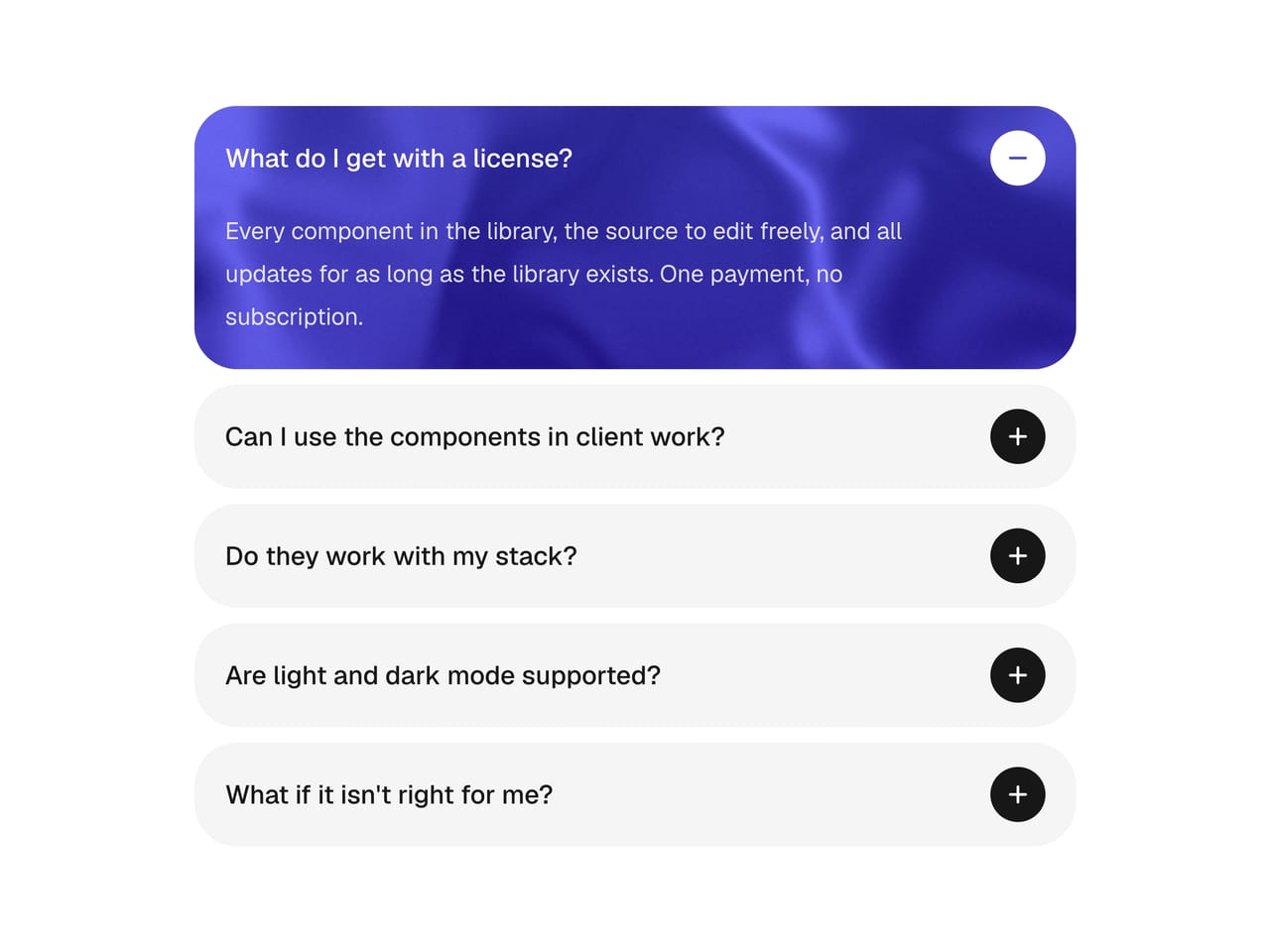 Mesh FAQ: React FAQ block · uibrik